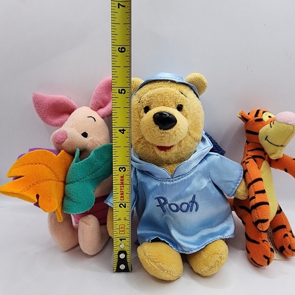 Pooh Tigger Piglet Plush Lot Stuffed 5-6" Vintage - Picture 2 of 9